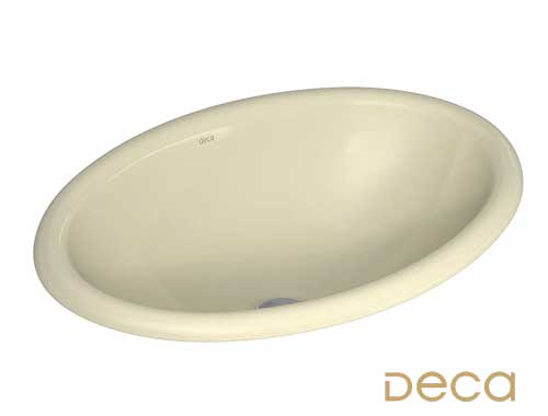 Cuba de Embutir Oval Deca L65-37 Creme | Bollpi